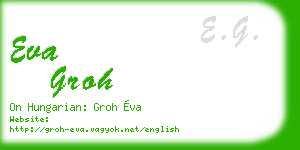eva groh business card
